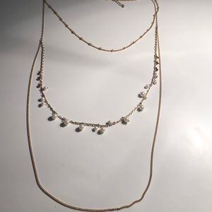 3 layered gold necklace